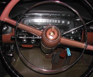 Dash and steerin wheel from a 55 Cadillac